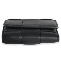 Bottega Veneta Black Cassette Intrecciato Small Trifold Wallet Wallet stamp