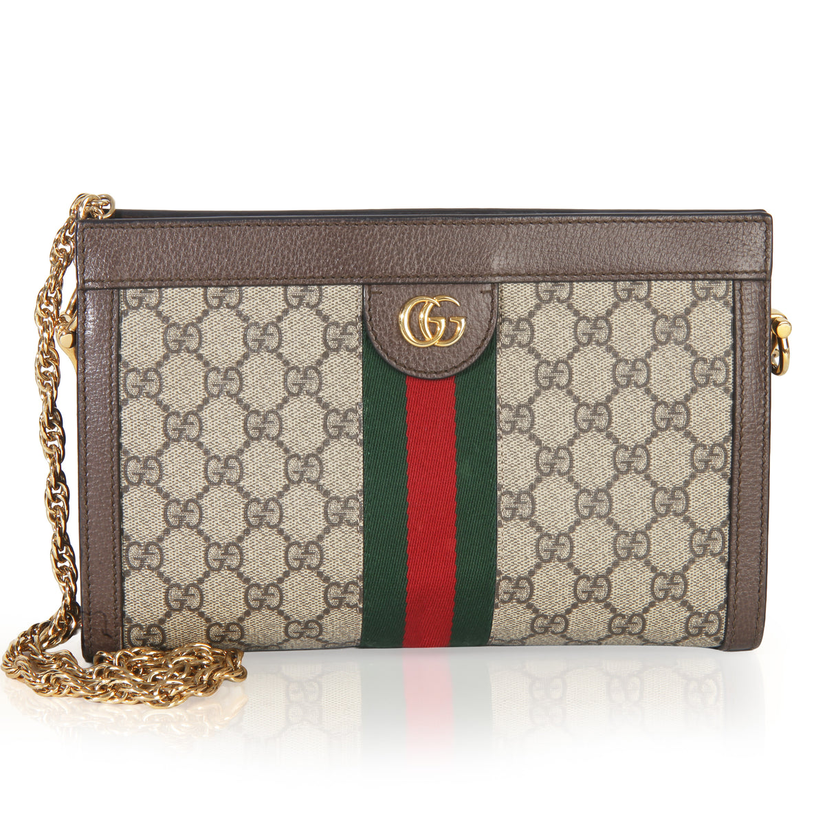 Gucci Beige GG Supreme Web Ophidia GG Small Shoulder Bag Handbag fv