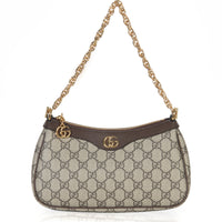 Beige GG Supreme Canvas Small Ophidia Shoulder Bag