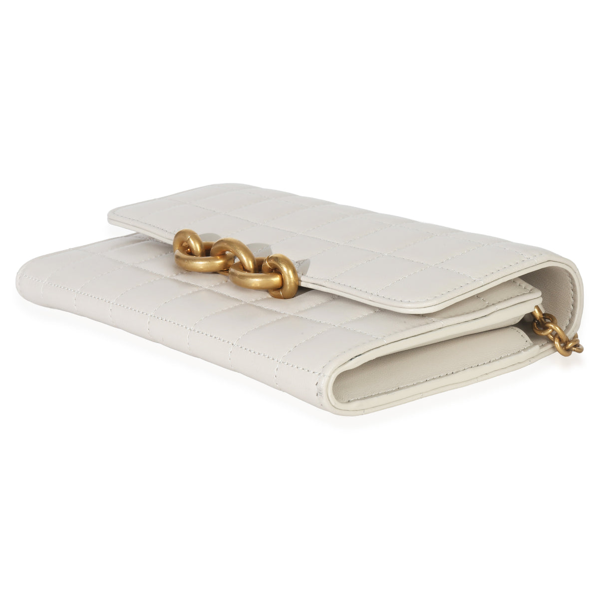 Saint Laurent Crema Soft Calfskin Le Maillon Wallet On Chain Handbag box