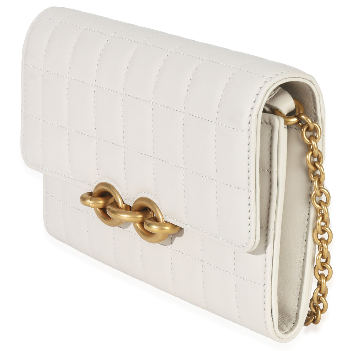 Saint Laurent Crema Soft Calfskin Le Maillon Wallet On Chain Handbag sv