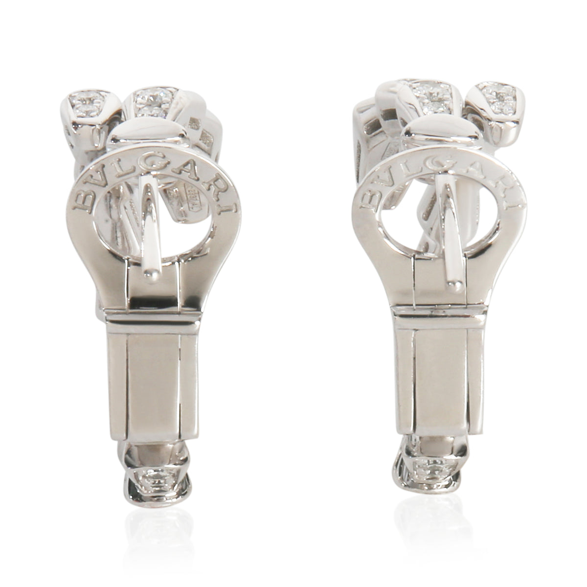 BVLGARI White Gold Diamond Serpenti Viper Earrings bv