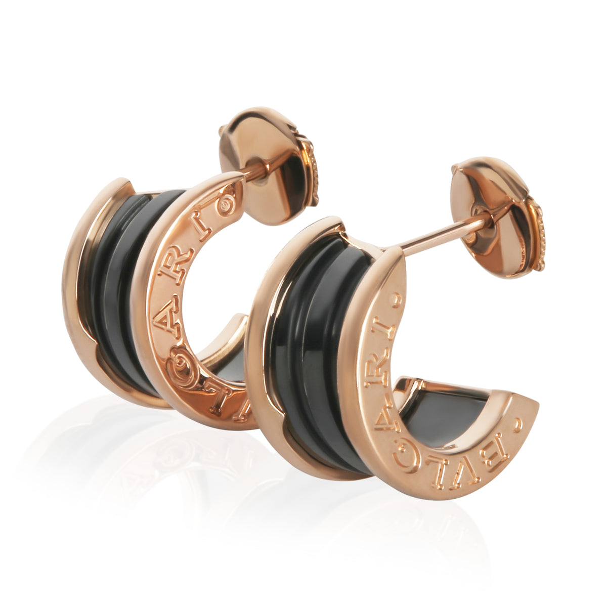 BVLGARI Rose Gold  B.zero1 Hoop Earrings sv