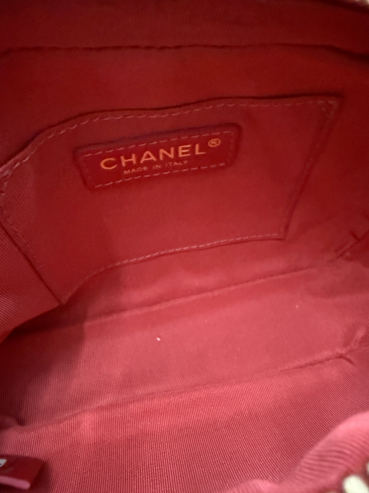 Chanel Pink Iridescent Quilted Lambskin Day Trips Camera Bag Handbag ad3