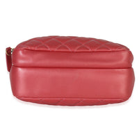 Chanel Pink Iridescent Quilted Lambskin Day Trips Camera Bag Handbag stamp