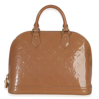 Louis Vuitton Rose Velours Monogram Vernis Alma PM Handbag bv