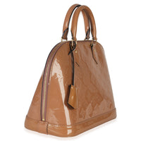 Louis Vuitton Rose Velours Monogram Vernis Alma PM Handbag pv