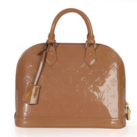 Rose Velours Monogram Vernis Alma PM