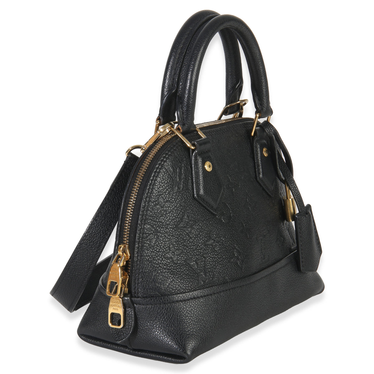 Louis Vuitton Black Monogram Empreinte Neo Alma BB Handbag pv
