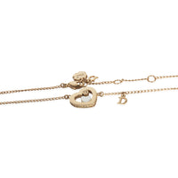 Christian Dior Gold Plated  Heart Pendant With Crystals sv