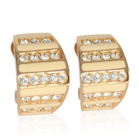 Christian Dior Gold Plated  Crystal Hoop Earrings fv