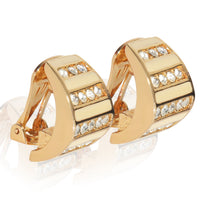 Christian Dior Gold Plated  Crystal Hoop Earrings sv