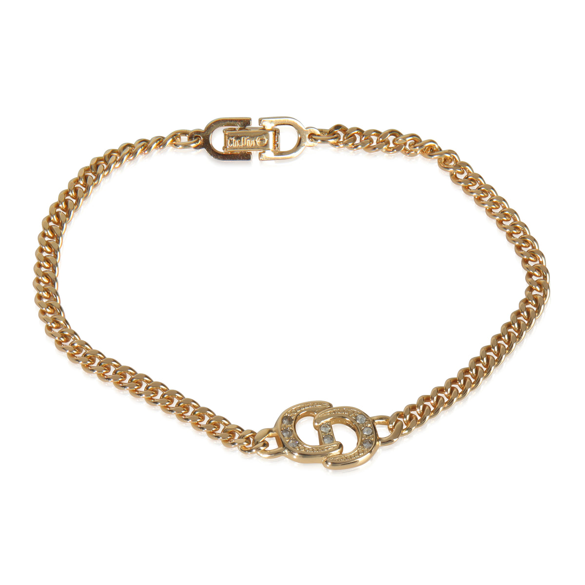 Gold-Plated  Crstyal CD Bracelet