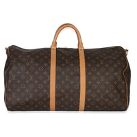 Louis Vuitton Monogram Canvas Keepall Bandolieure 55 Handbag fv