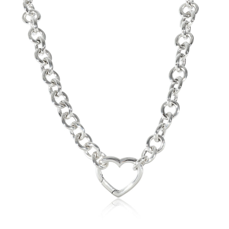 Tiffany & Co. Sterling Silver  Heart Clasp Necklace fv