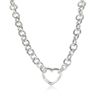 Tiffany & Co. Sterling Silver  Heart Clasp Necklace fv
