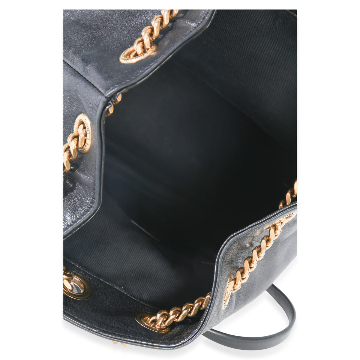 Saint Laurent Black Matelasse Lambskin Monogram Joe Backpack Handbag av