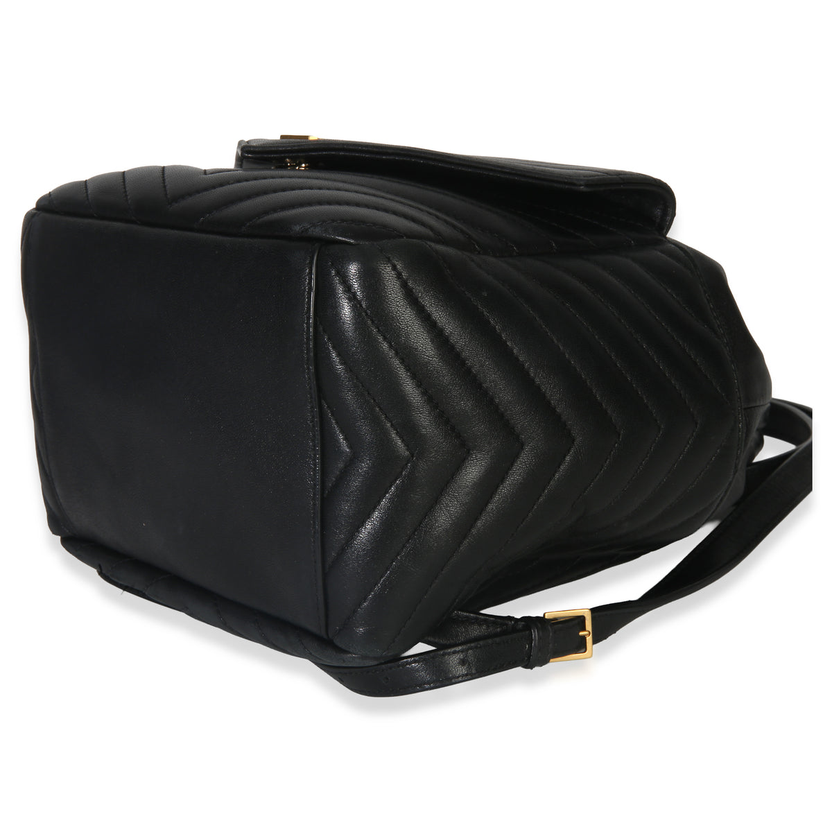 Saint Laurent Black Matelasse Lambskin Monogram Joe Backpack Handbag box