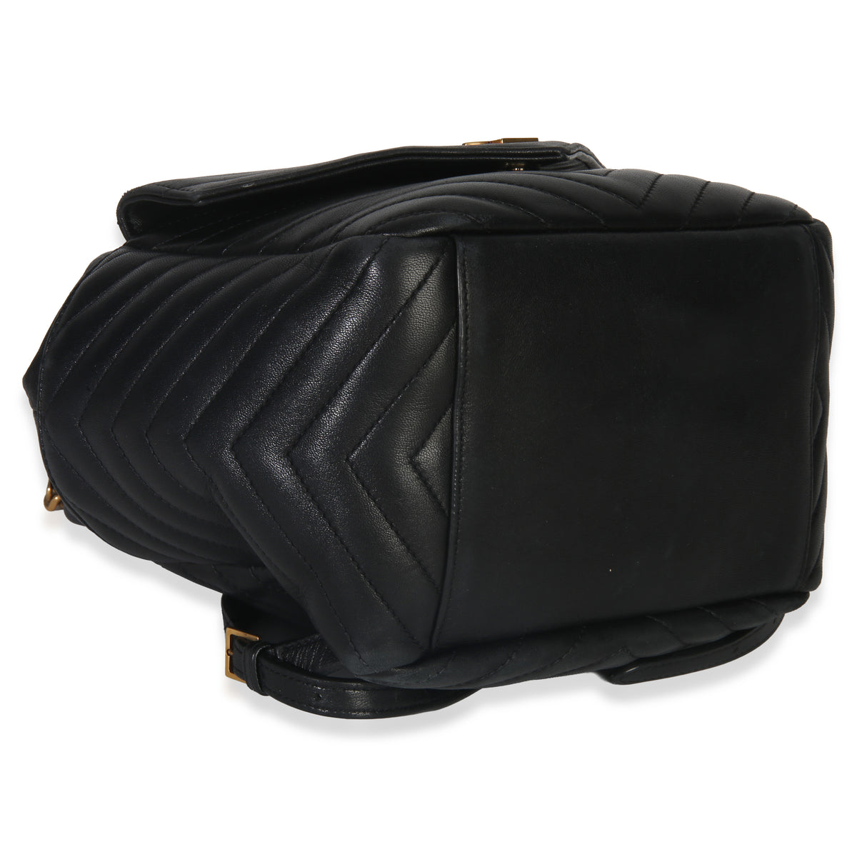 Saint Laurent Black Matelasse Lambskin Monogram Joe Backpack Handbag clasp