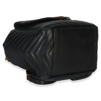 Saint Laurent Black Matelasse Lambskin Monogram Joe Backpack Handbag clasp