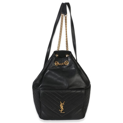 Black Matelasse Lambskin Monogram Joe Backpack