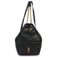 Black Matelasse Lambskin Monogram Joe Backpack