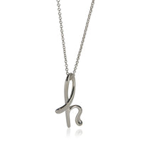 Tiffany & Co. Sterling Silver  Elsa Peretti Small Alphabet H Pendant fv