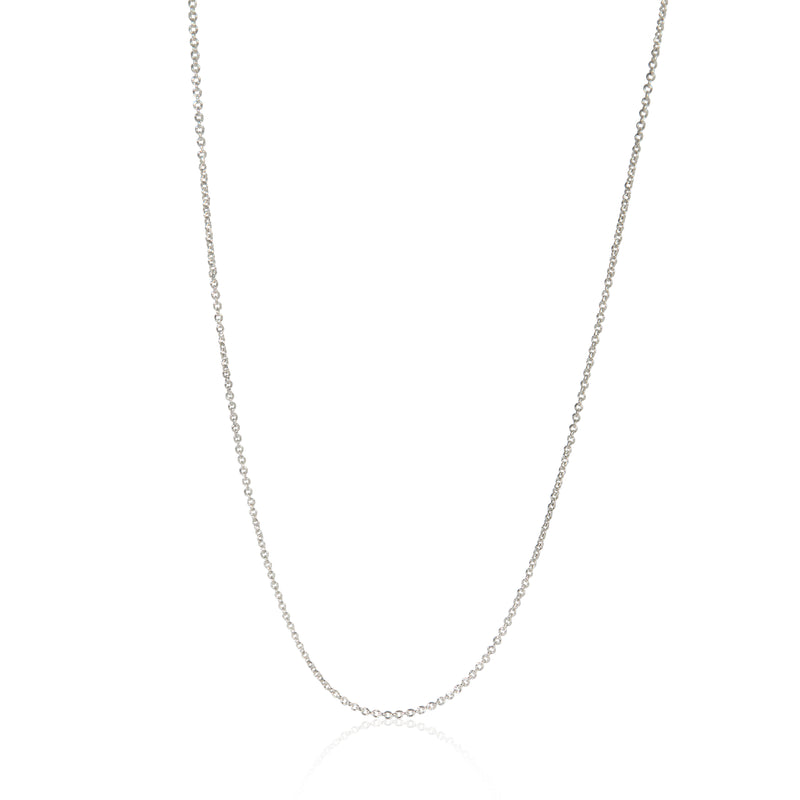 Tiffany & Co. White Gold  Cable Chain Necklace fv