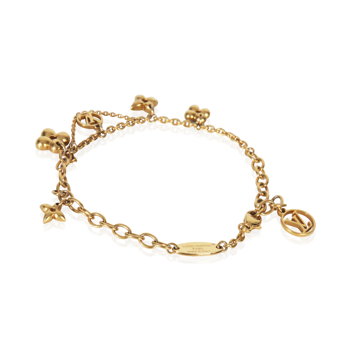 Louis Vuitton Gold Plated  Blooming Supple Bracelet pv