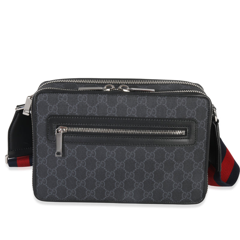 Gucci Black GG Supreme Canvas Web Crossbody Handbag id