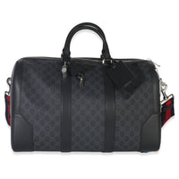 Black GG Supreme Canvas Web Duffle Bag