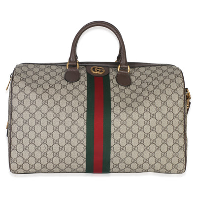 Beige GG Supreme Savoy Medium Duffle Bag
