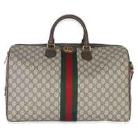 Beige GG Supreme Savoy Medium Duffle Bag