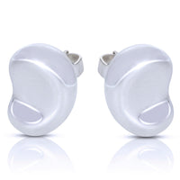 Tiffany & Co. Sterling Silver  Elsa Peretti Bean Earrings fv