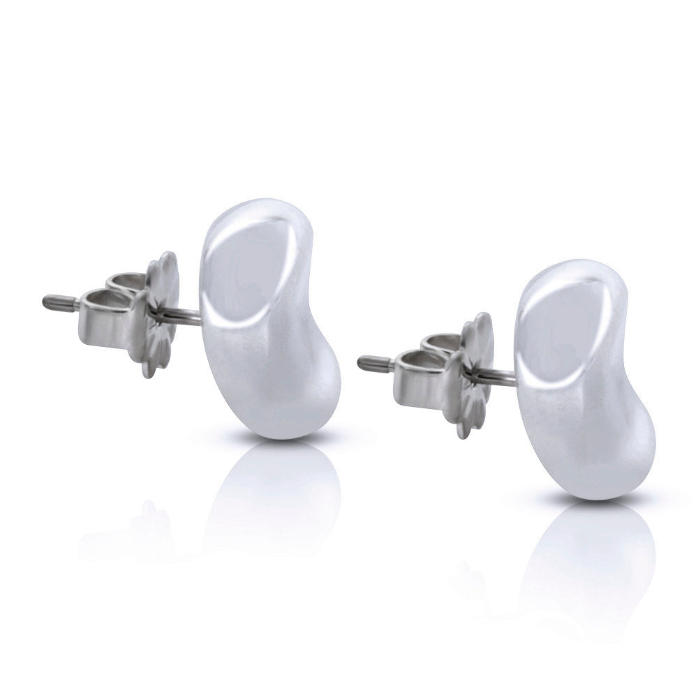 Tiffany & Co. Sterling Silver  Elsa Peretti Bean Earrings sv