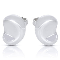 Tiffany & Co. Sterling Silver  Elsa Peretti Bean Earrings fv