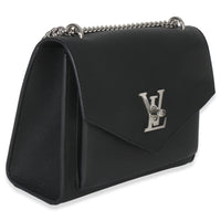 Louis Vuitton Black Soft Calfskin Mylockme Chain Bag BB Handbag bv