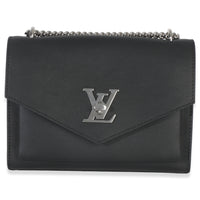 Louis Vuitton Black Soft Calfskin Mylockme Chain Bag BB Handbag sv