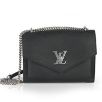Black Soft Calfskin Mylockme Chain Bag BB