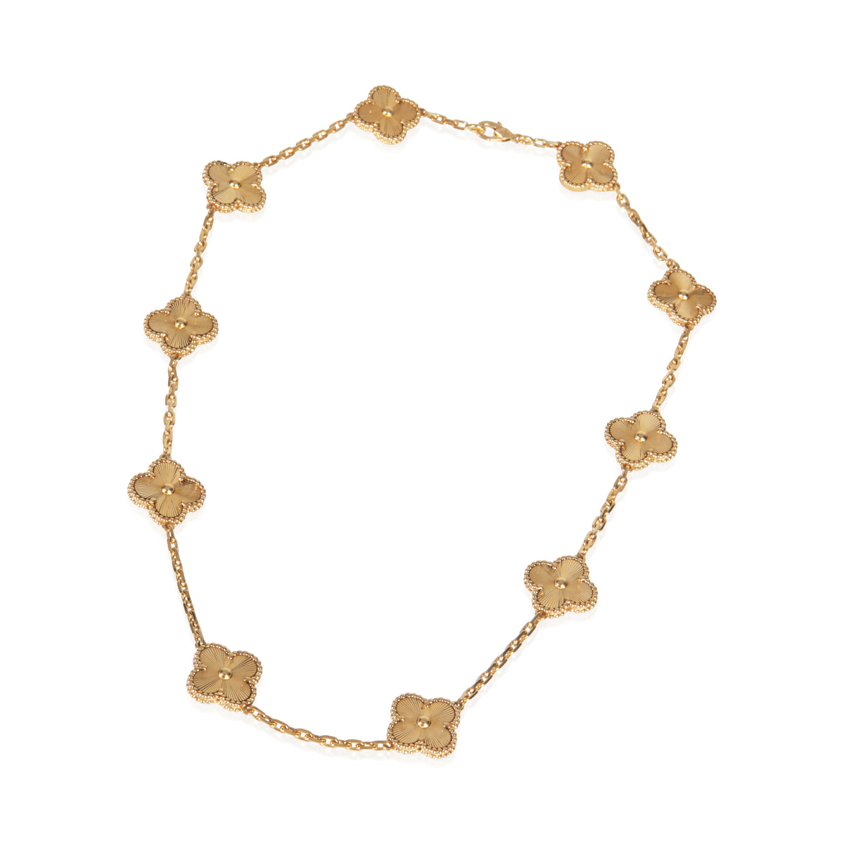 Van Cleef & Arpels Yellow Gold  Vintage Alhambra Necklace bv