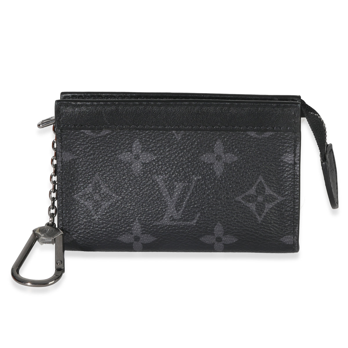 Louis Vuitton Black Monogram Eclipse Key Pouch Voyage fv