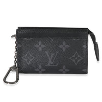 Louis Vuitton Black Monogram Eclipse Key Pouch Voyage fv