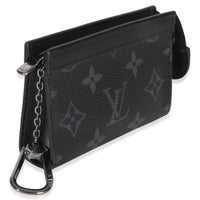 Louis Vuitton Black Monogram Eclipse Key Pouch Voyage pv