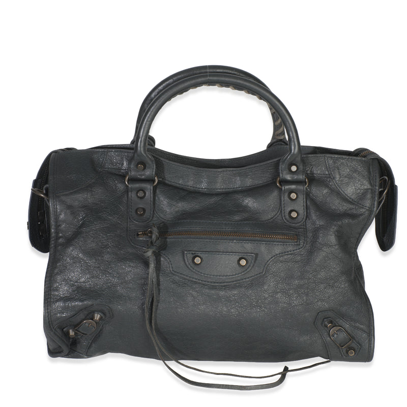 Anthracite Agneau Medium Classic City Bag