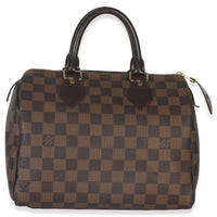 Louis Vuitton Damier Ebene Canvas Speedy 25 Handbag bv