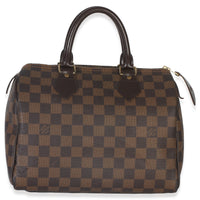 Louis Vuitton Damier Ebene Canvas Speedy 25 Handbag bv