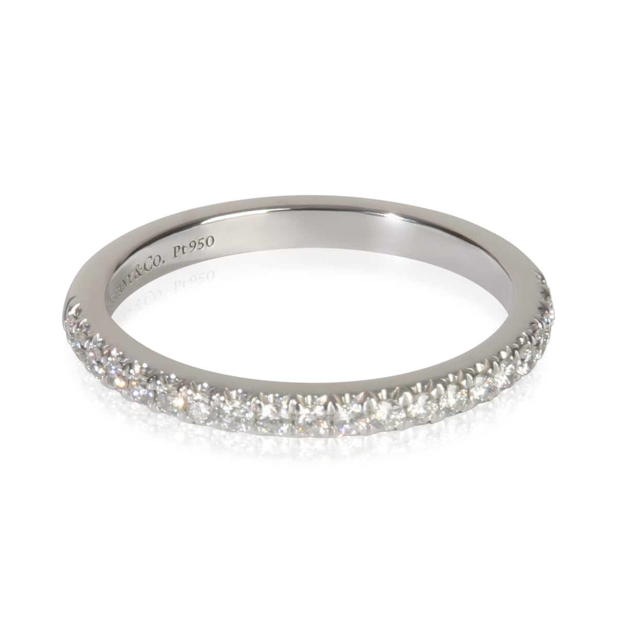 Tiffany & Co. Platinum Diamond Soleste Band fv