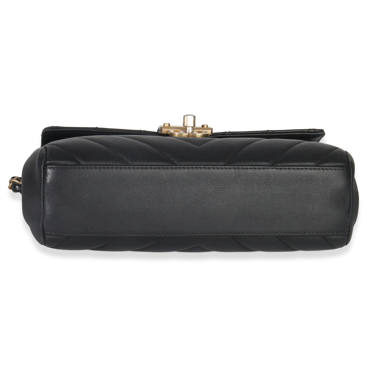 Chanel Black Calfskin Chevron Small In The City Bag Handbag box