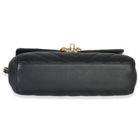 Chanel Black Calfskin Chevron Small In The City Bag Handbag box