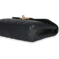 Chanel Black Calfskin Chevron Small In The City Bag Handbag clasp
